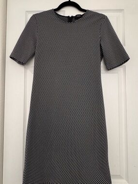 Theory Black and White Dress